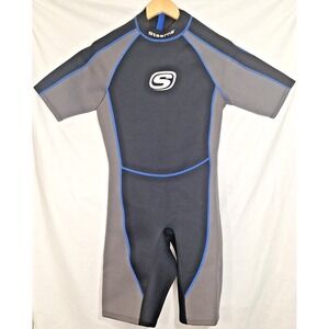 NEW Stearns Viper Shorty L Wetsuit Neoprene Nylon Tech Black Grey Charcoal Large